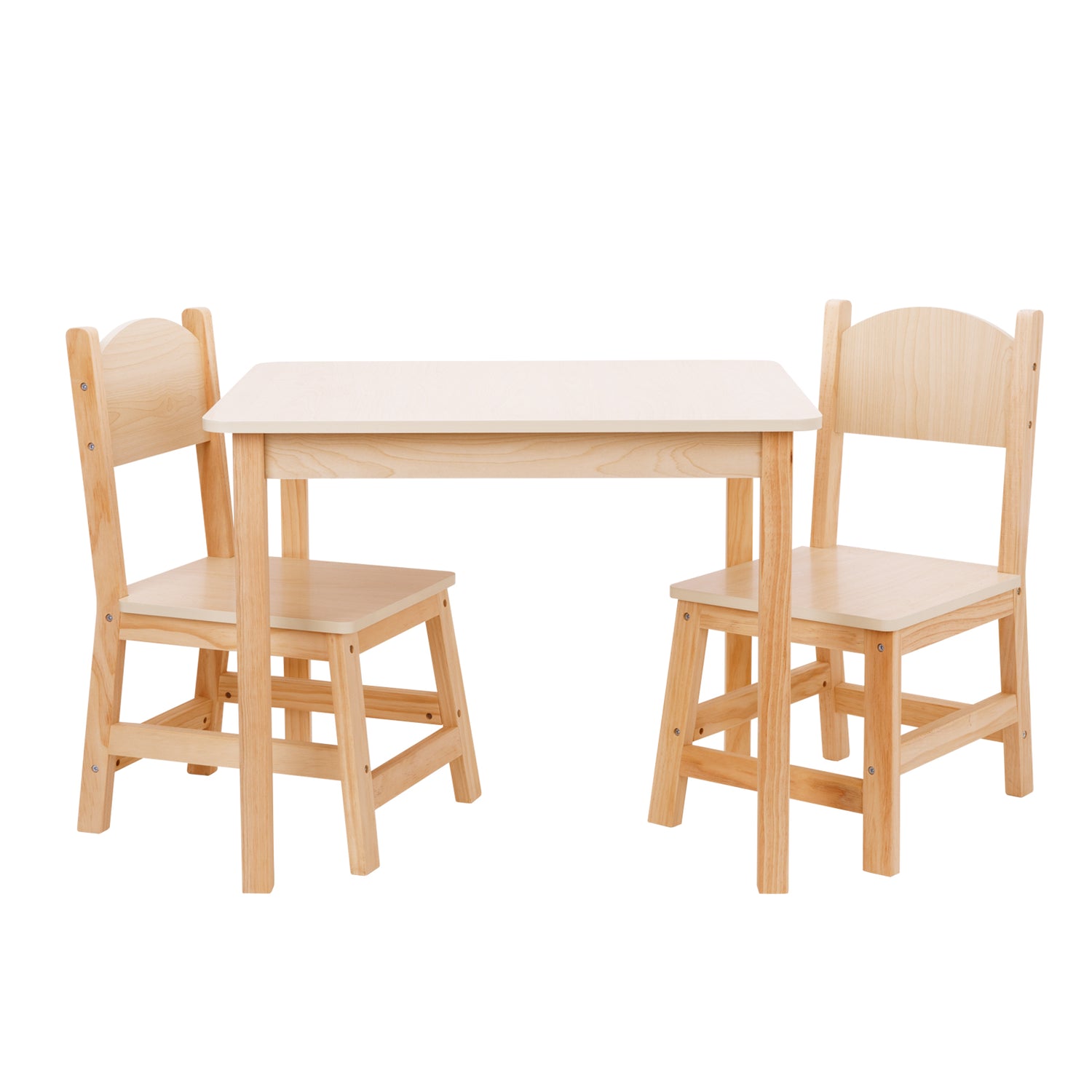 Wood Kids Table and Chairs Set