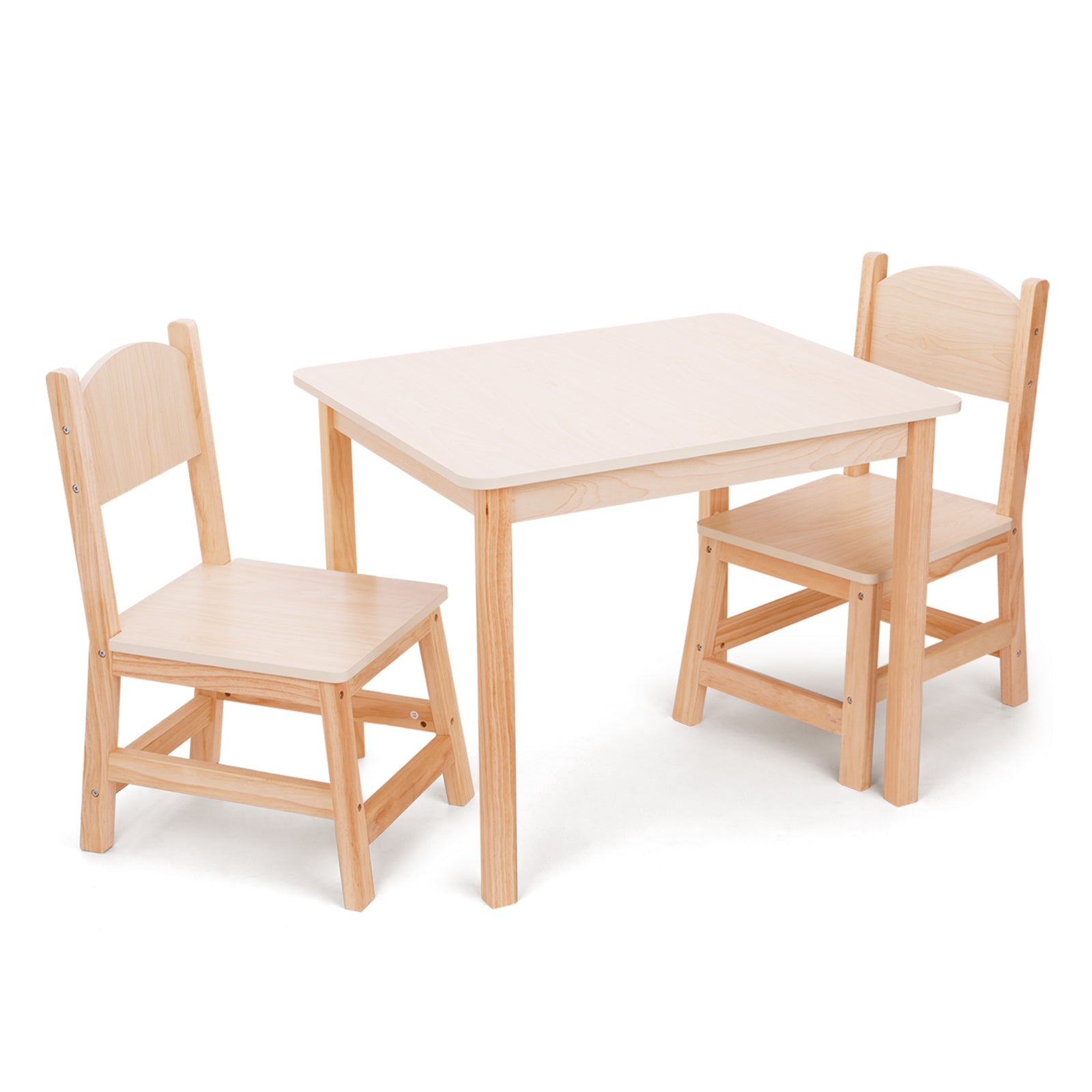 Wood Kids Table and Chairs Set