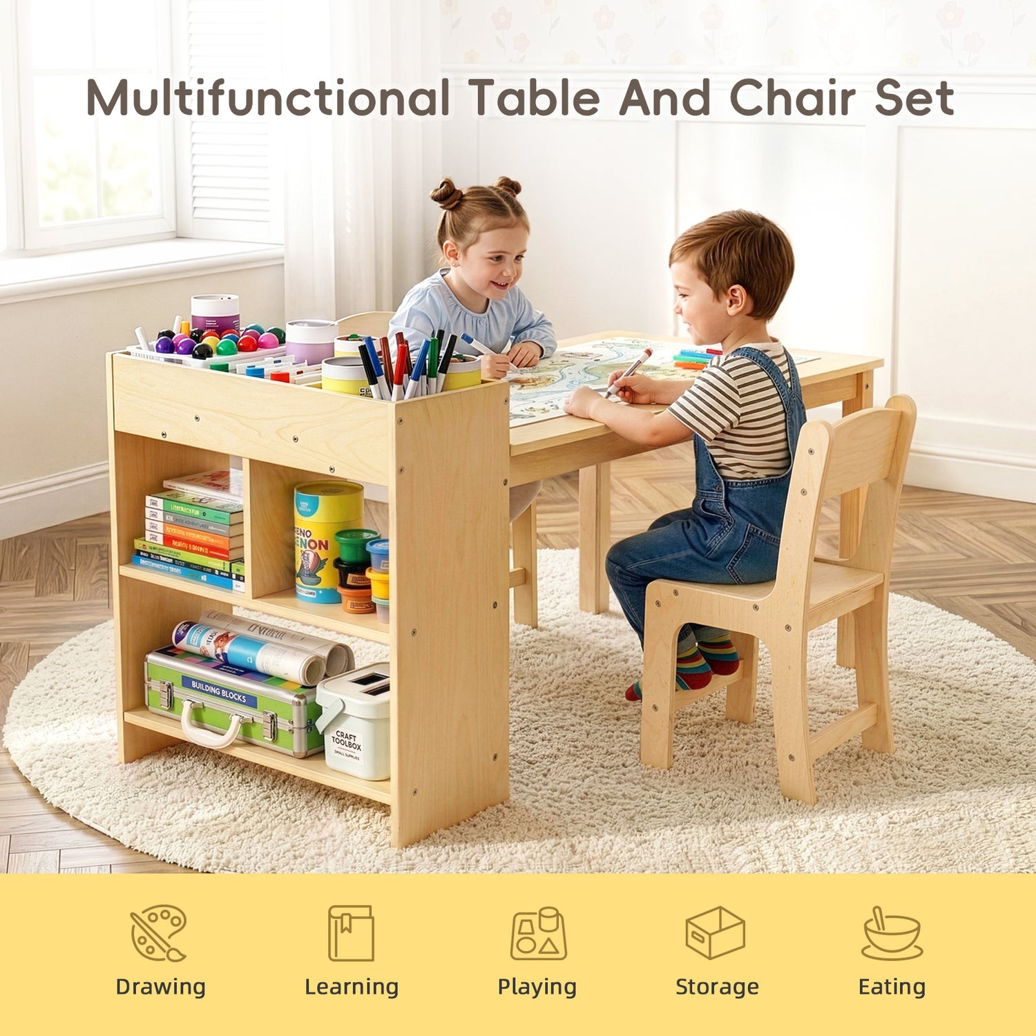 Kids Art Table and 2 Chairs