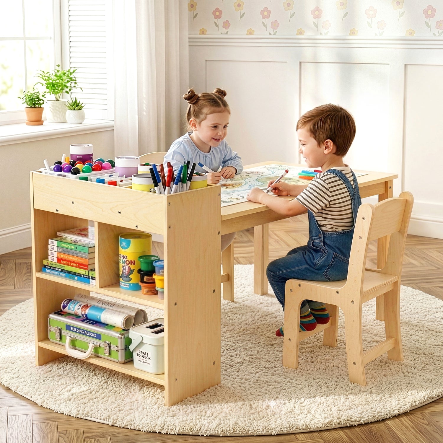 Kids Art Table and 2 Chairs