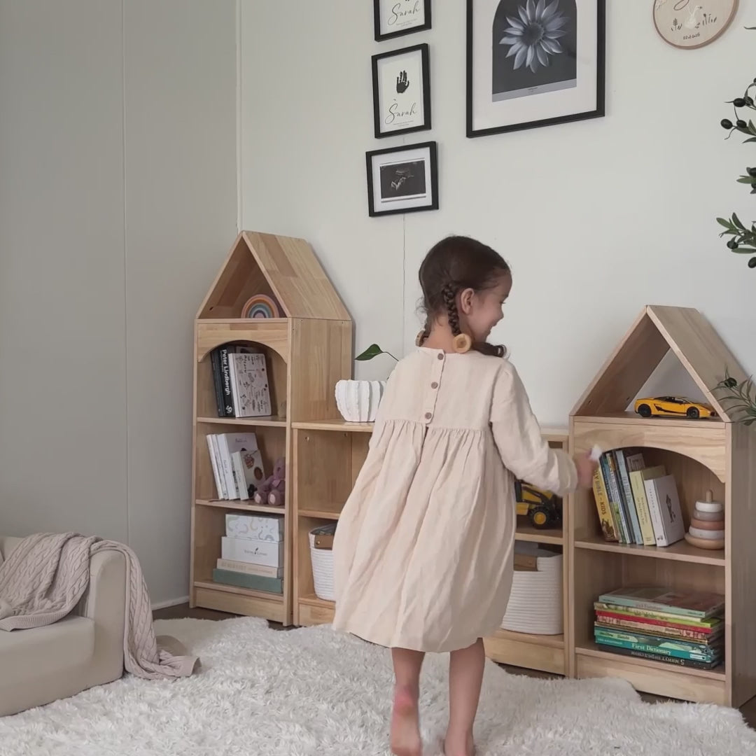 OOOK 4-Tier Rubberwood House Design Kids&