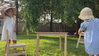 OOOK Solid Wood Kids Table and Chair Set