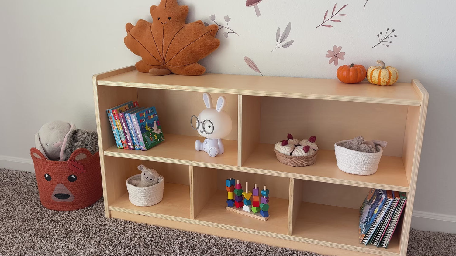 OOOK Plywood Montessori 5-Section Storage Cabinet