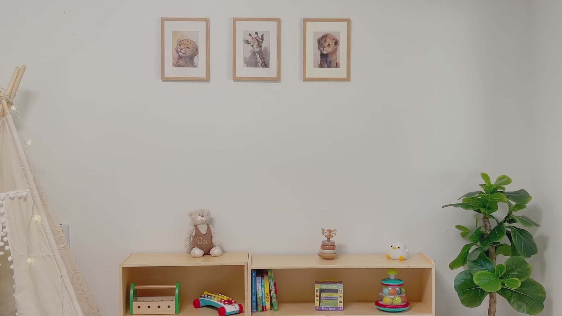 OOOK Plywood Montessori Shelf, Toy Organizers and Storage, 2-Tier Toddler Bookshelf