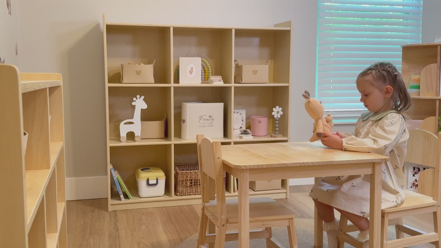 OOOK Solid Wood Kids Table and Chair Set