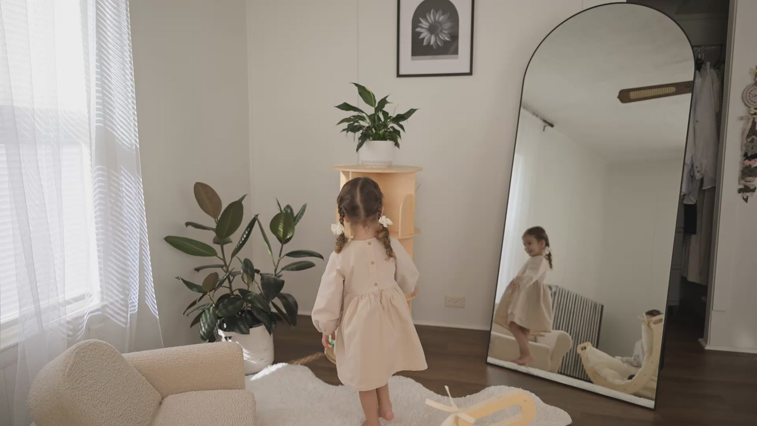 OOOK Solid Wood Rotating Bookshelf for Kids