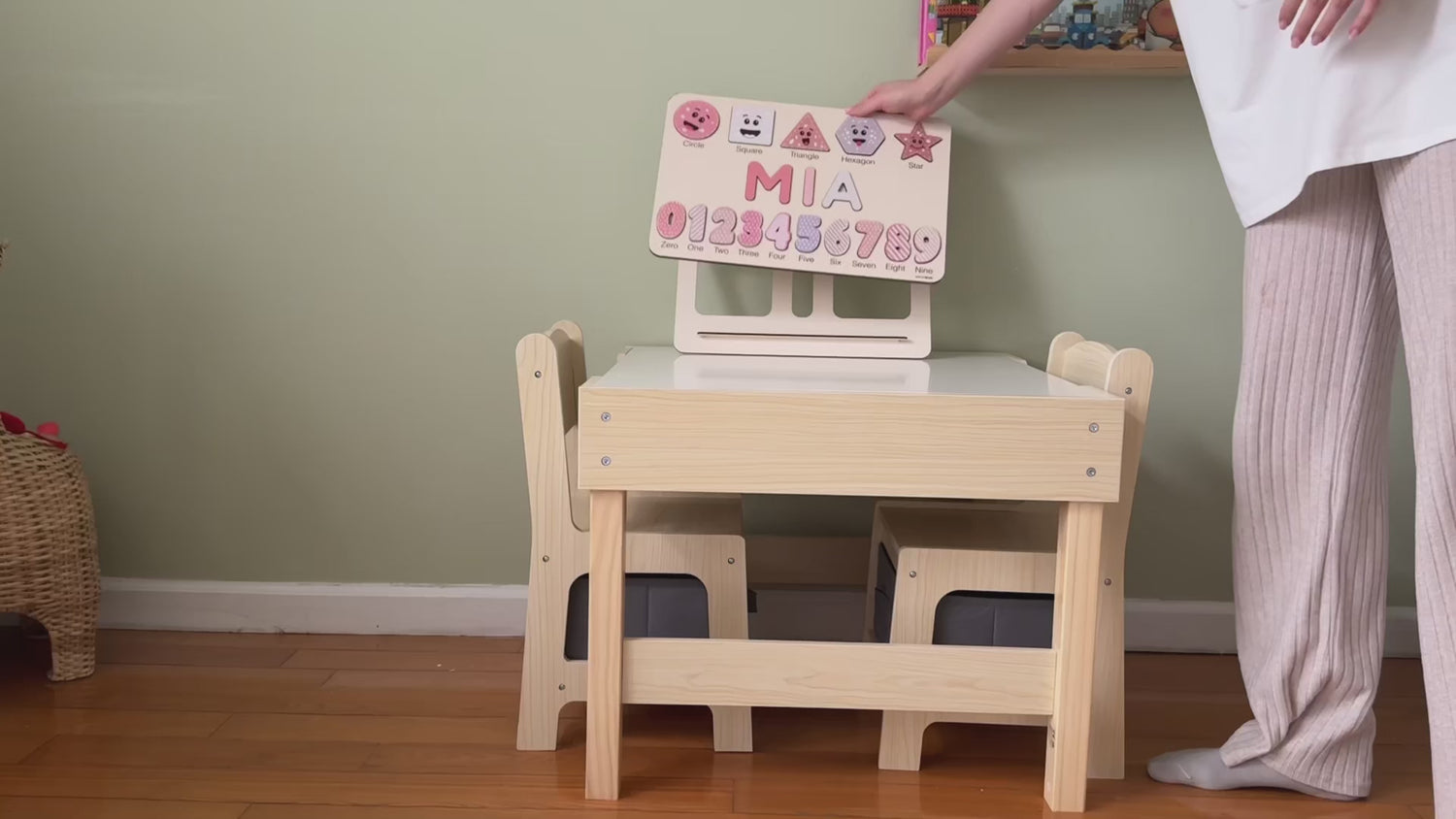 OOOK 3 in1 Toddler Table Chair Set,Montessori Toddler  Kids Activity Desk