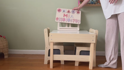 OOOK 3 in1 Toddler Table Chair Set,Montessori Toddler  Kids Activity Desk
